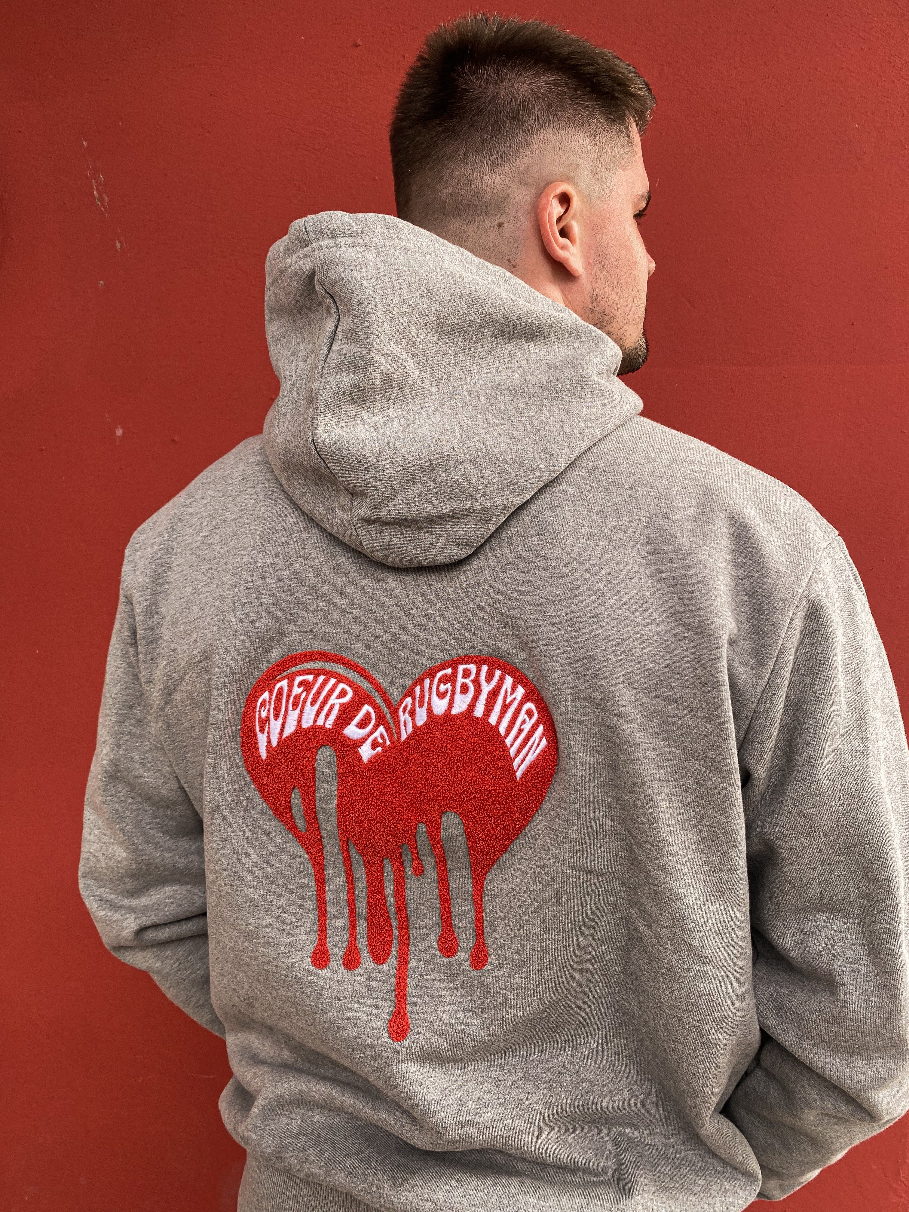 Hoodie Coeur de rugbyman